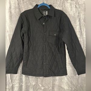 Original Use Black Button Front Quilted Jacket size XSmall